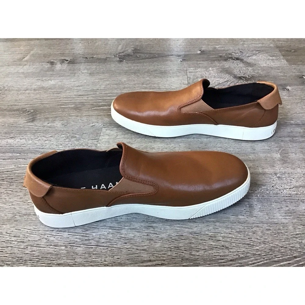 Cole Haan C33796 Mens Size 9.5 M Nantucket 2.0 Slip on Casual Shoes British Tan